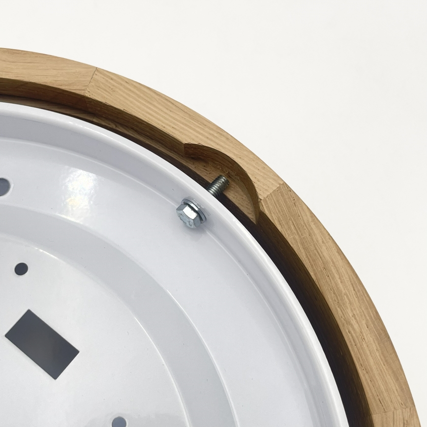 Brilagi - LED таванен плафон CARVALHO MODERN SLIM 1xE27/60W/230V Ø 27,5 см, дъб