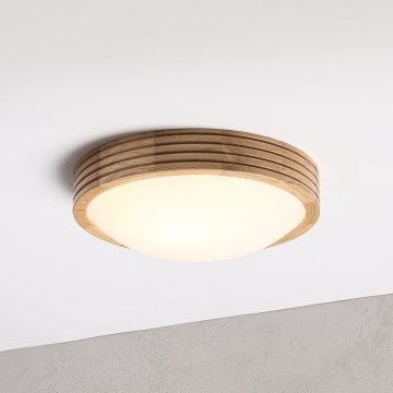 Brilagi - LED таванно осветително тяло CARVALHO MODERN SLIM 1xE27/60W/230V Ø 27,5 см дъб