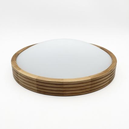 Brilagi - LED таванно осветително тяло CARVALHO MODERN SLIM 2xE27/60W/230V Ø 37,5 см дъб
