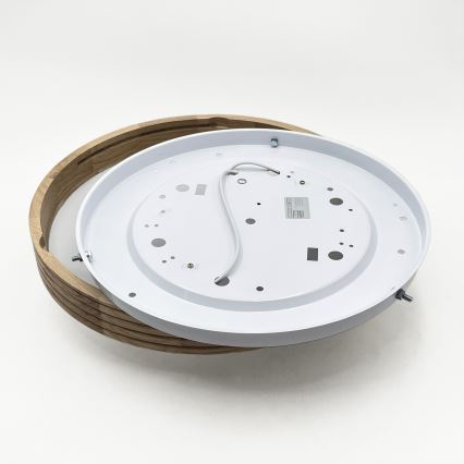 Brilagi - LED таванно осветително тяло CARVALHO MODERN SLIM 2xE27/60W/230V Ø 37,5 см дъб