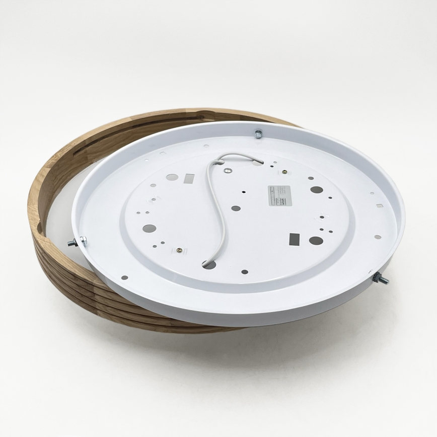 Brilagi - LED таванно осветително тяло CARVALHO MODERN SLIM 2xE27/60W/230V Ø 37,5 см дъб
