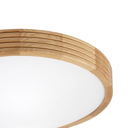 Brilagi - LED таванно осветително тяло CARVALHO MODERN SLIM 2xE27/60W/230V Ø 37,5 см дъб