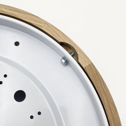 Brilagi - LED таванно осветително тяло CARVALHO MODERN SLIM 2xE27/60W/230V Ø 37,5 см дъб