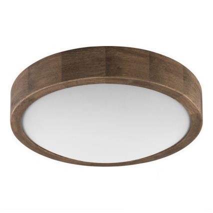 Brilagi - LED таванно осветително тяло CARVALHO SLIM 1xE27/15W/230V дъб орех Ø 27 см