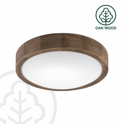 Brilagi - LED таванно осветително тяло CARVALHO SLIM 1xE27/15W/230V дъб орех Ø 27 см