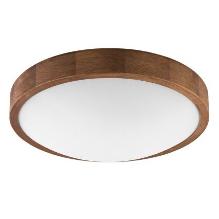 Brilagi - LED таванно осветително тяло CARVALHO SLIM 2xE27/15W/230V, дъб/череша, диаметър 37 см