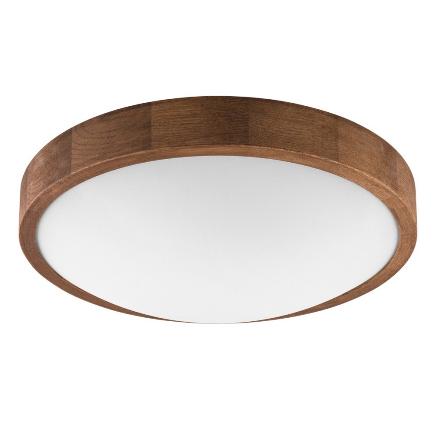Brilagi - LED таванно осветително тяло CARVALHO SLIM 2xE27/15W/230V, дъб/череша, диаметър 37 см