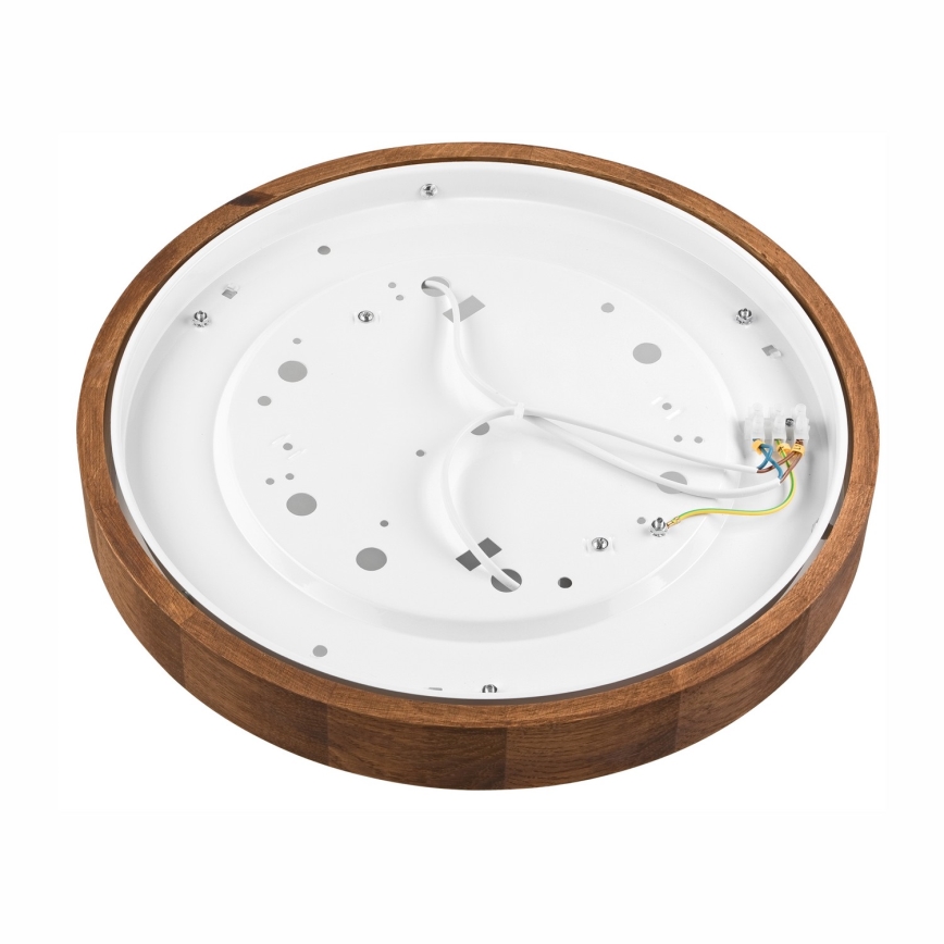 Brilagi - LED таванно осветително тяло CARVALHO SLIM 2xE27/15W/230V, дъб/череша, диаметър 37 см