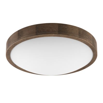 Brilagi - LED таванно осветително тяло CARVALHO SLIM 2xE27/15W/230V дъб/орех, диаметър 37 см
