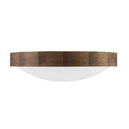 Brilagi - LED таванно осветително тяло CARVALHO SLIM 2xE27/15W/230V дъб/орех, диаметър 37 см