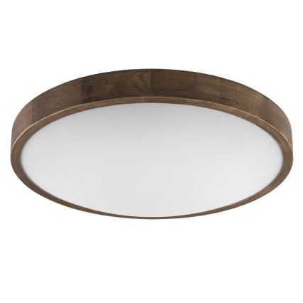 Brilagi - LED таванно осветително тяло CARVALHO SLIM 3xE27/15W/230V, дъб/орех, Ø 47 см