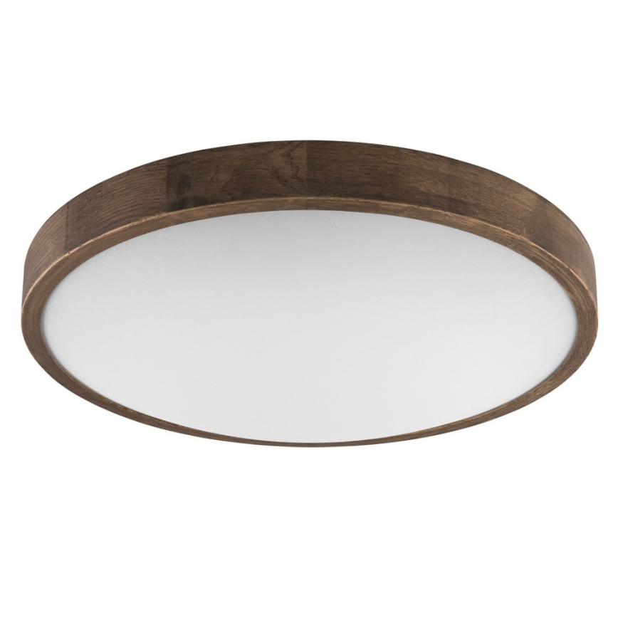 Brilagi - LED таванно осветително тяло CARVALHO SLIM 3xE27/15W/230V, дъб/орех, Ø 47 см