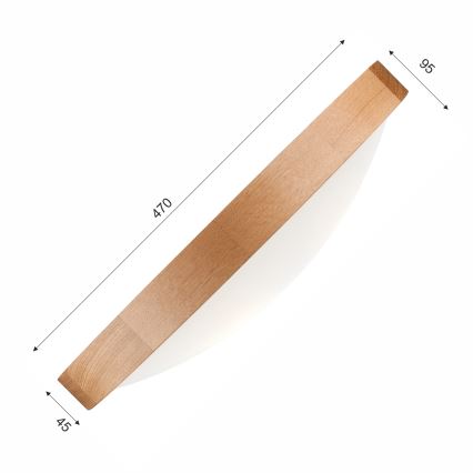 Brilagi - LED таванно осветително тяло CARVALHO SLIM 3xE27/15W/230V дъб Ø 47 см