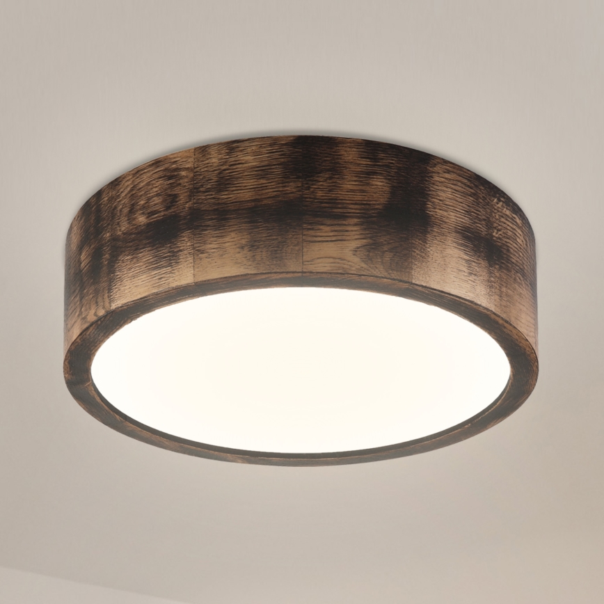 Brilagi - LED таванно осветително тяло CARVALHO SMOKEY LED/20W/230V, дъб, Ø 27,5 см