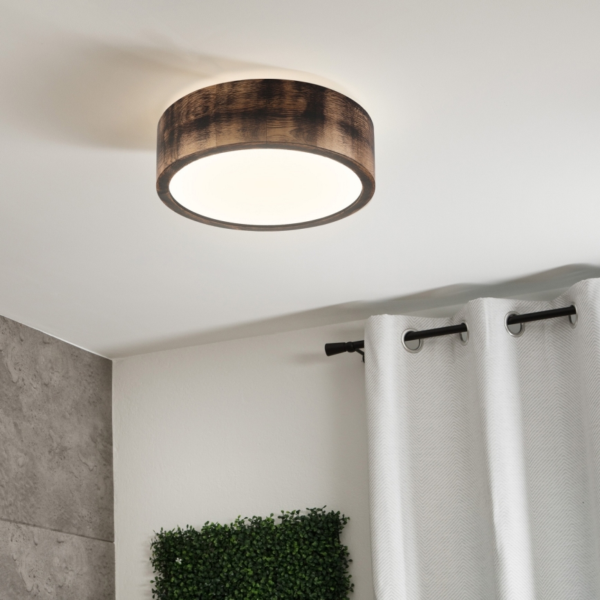 Brilagi - LED таванно осветително тяло CARVALHO SMOKEY LED/20W/230V, дъб, Ø 27,5 см