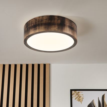 Brilagi - LED таванно осветително тяло CARVALHO SMOKEY LED/20W/230V, дъб, Ø 27,5 см