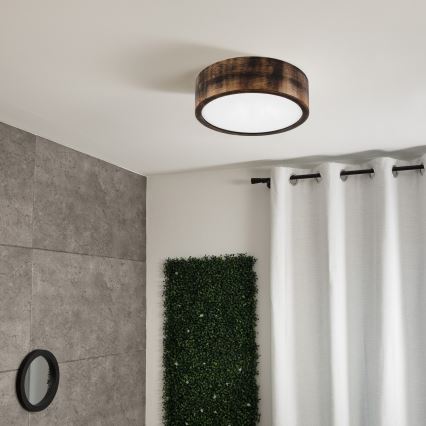 Brilagi - LED таванно осветително тяло CARVALHO SMOKEY LED/20W/230V, дъб, Ø 27,5 см