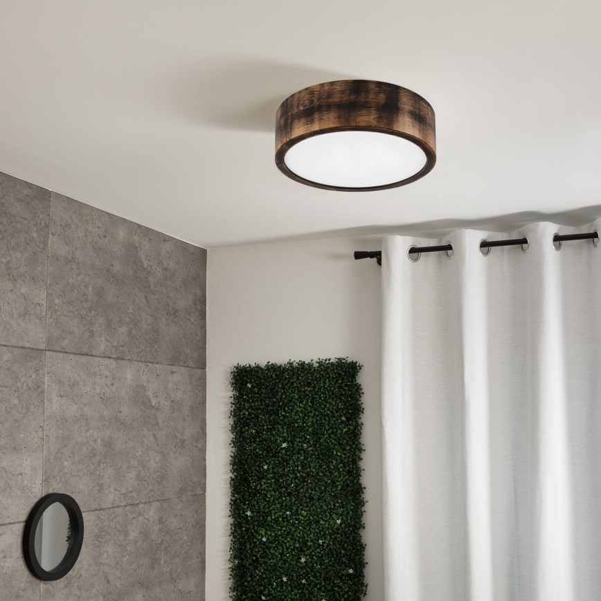 Brilagi - LED таванно осветително тяло CARVALHO SMOKEY LED/20W/230V, дъб, Ø 27,5 см