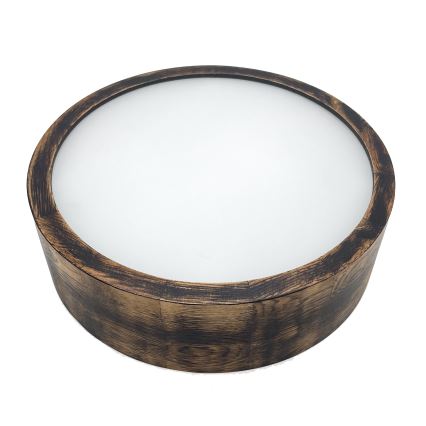 Brilagi - LED таванно осветително тяло CARVALHO SMOKEY LED/20W/230V, дъб, Ø 27,5 см