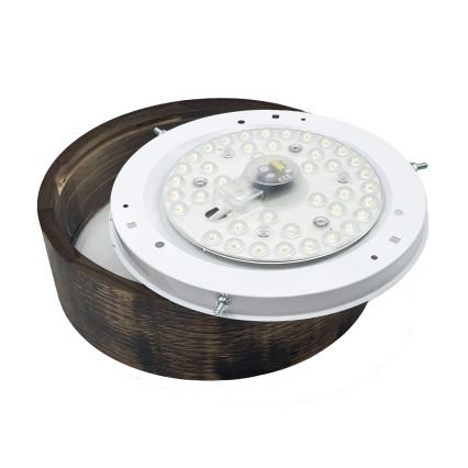 Brilagi - LED таванно осветително тяло CARVALHO SMOKEY LED/20W/230V, дъб, Ø 27,5 см