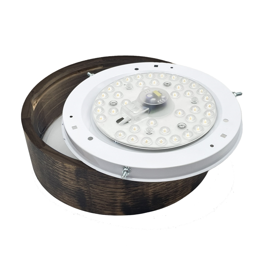 Brilagi - LED таванно осветително тяло CARVALHO SMOKEY LED/20W/230V, дъб, Ø 27,5 см