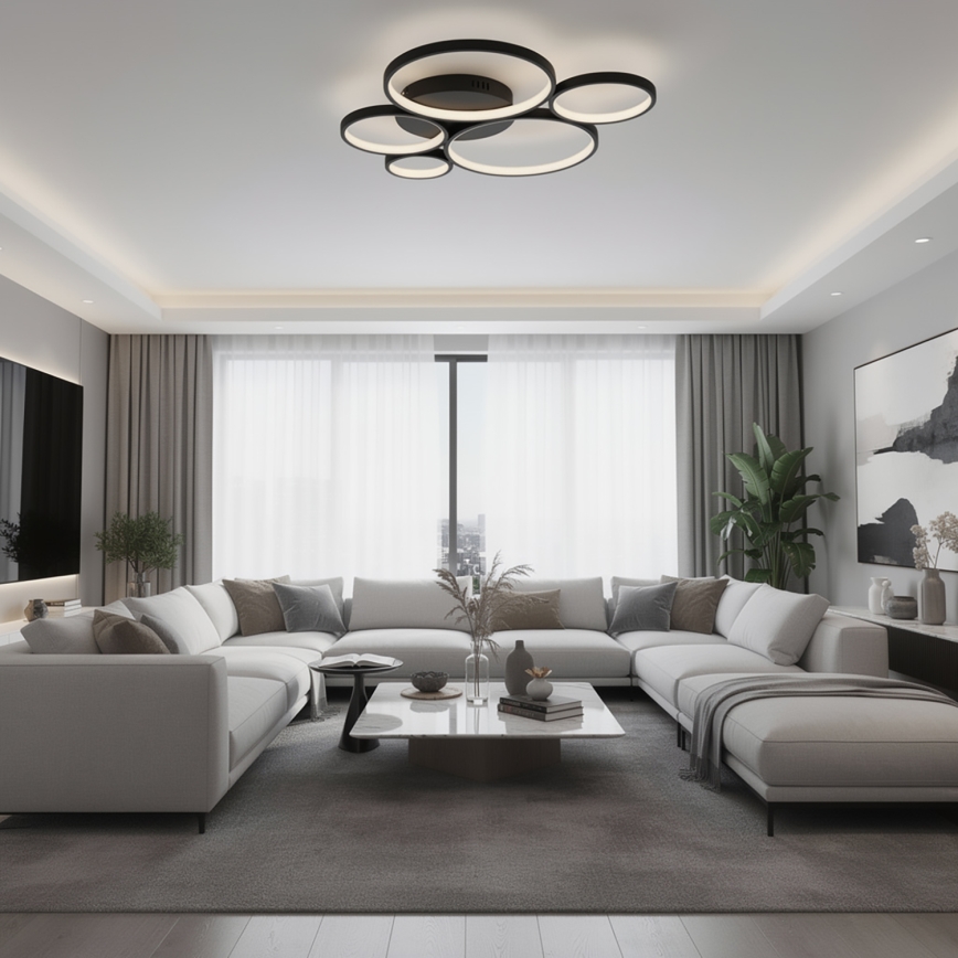 BRILAGI - LED таванно осветително тяло ECHO LED/60W/230V 4000K 50x57 см черно