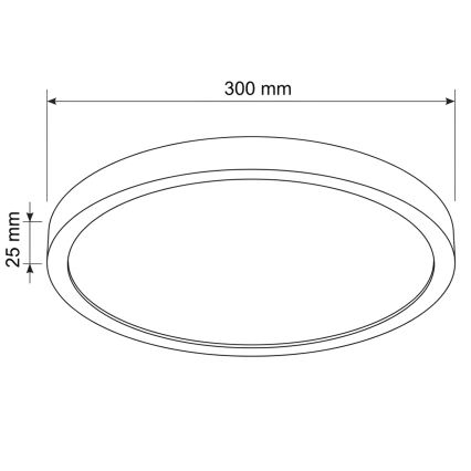 Brilagi - LED таванно осветително тяло ESTELA LED/18W/230V Ø 30 см, черно