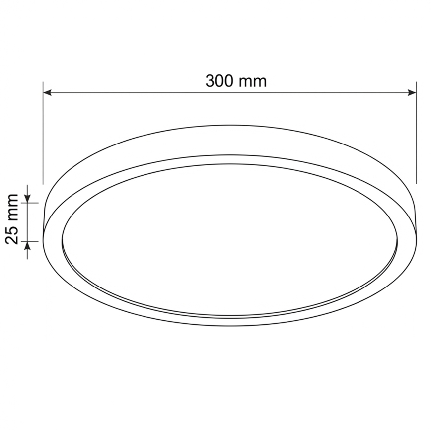 Brilagi - LED таванно осветително тяло ESTELA LED/18W/230V Ø 30 см, черно