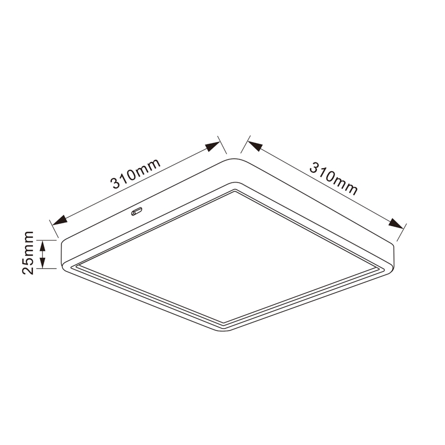 Brilagi - LED таванно осветително тяло ESTELA SQUARE LED/24W/230V 31x31 см бяло