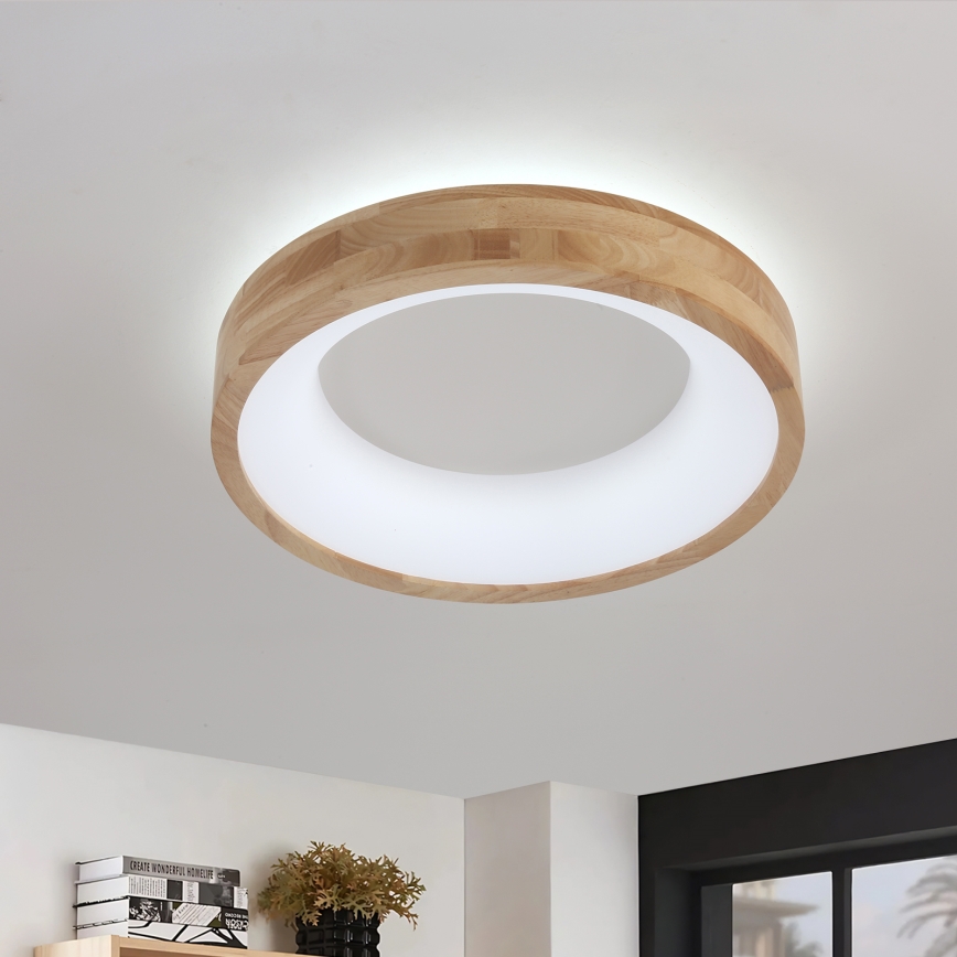 Brilagi - LED таванно осветително тяло FALCON WOOD LED/30W/230V 3000/4000/6000K Ø 45 cm дърво