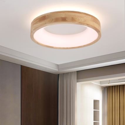 Brilagi - LED таванно осветително тяло FALCON WOOD LED/30W/230V 3000/4000/6000K Ø 45 cm дърво