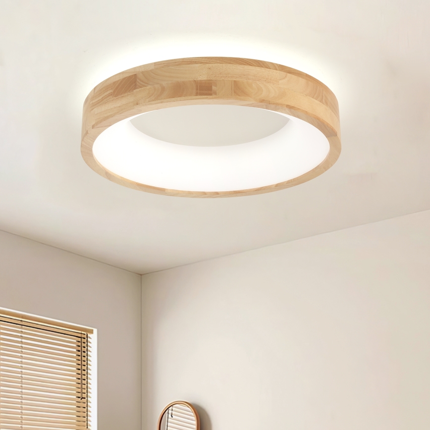 Brilagi - LED таванно осветително тяло FALCON WOOD LED/30W/230V 3000/4000/6000K Ø 45 cm дърво