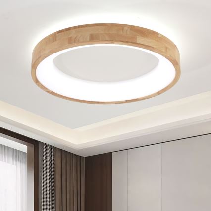 Brilagi - LED таванно осветително тяло FALCON WOOD LED/40W/230V 3000/4000/6000K Ø 60 cm дървено