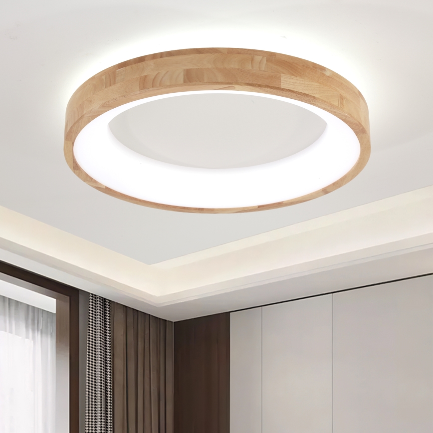 Brilagi - LED таванно осветително тяло FALCON WOOD LED/40W/230V 3000/4000/6000K Ø 60 cm дървено