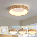 Brilagi - LED таванно осветително тяло FALCON WOOD MODERN LED/30W/230V 3000/4000/6000K Ø 45 см дърво