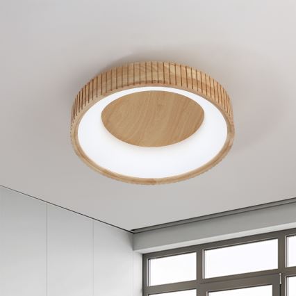 Brilagi - LED таванно осветително тяло FALCON WOOD MODERN LED/30W/230V 3000/4000/6000K Ø 45 см, дървесен дизайн