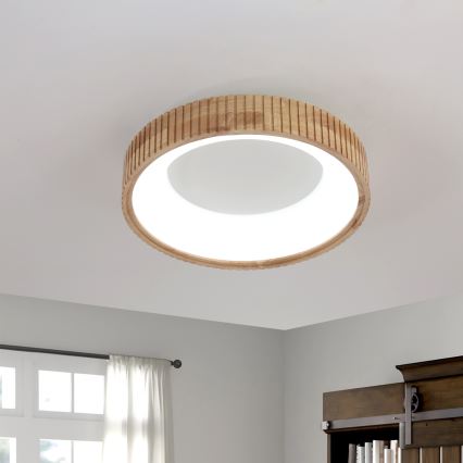 Brilagi - LED таванно осветително тяло FALCON WOOD MODERN LED/30W/230V 3000/4000/6000K Ø 45 см дърво