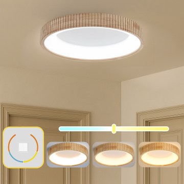 Brilagi - LED таванно осветително тяло FALCON WOOD MODERN LED/40W/230V 3000/4000/6000K диаметър 60 см, дървено
