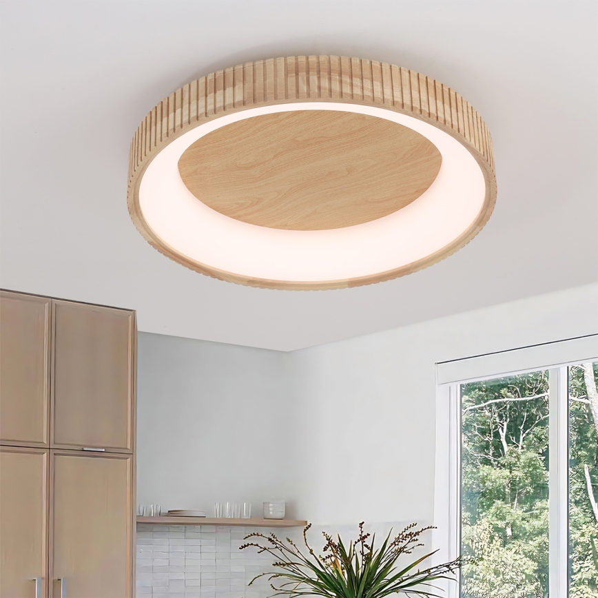 Brilagi - LED таванно осветително тяло FALCON WOOD MODERN LED/40W/230V 3000/4000/6000K Ø 60 см дърво