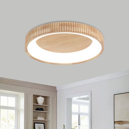 Brilagi - LED таванно осветително тяло FALCON WOOD MODERN LED/40W/230V 3000/4000/6000K Ø 60 см дърво