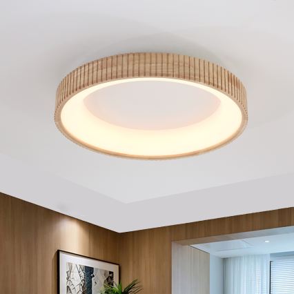 Brilagi - LED таванно осветително тяло FALCON WOOD MODERN LED/40W/230V 3000/4000/6000K диаметър 60 см, дървено