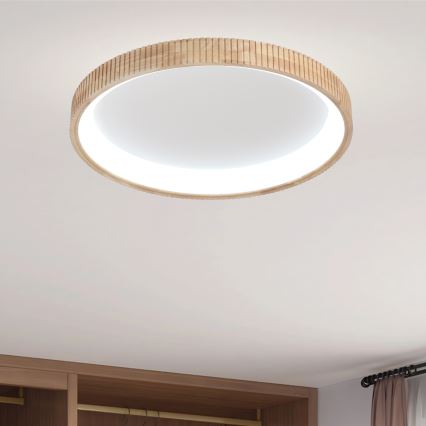 Brilagi - LED плафон FALCON WOOD MODERN LED/60W/230V 3000/4000/6000K Ø 80 см, дървен