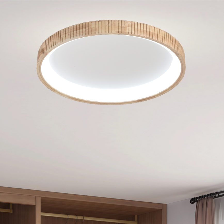 Brilagi - LED плафон FALCON WOOD MODERN LED/60W/230V 3000/4000/6000K Ø 80 см, дървен