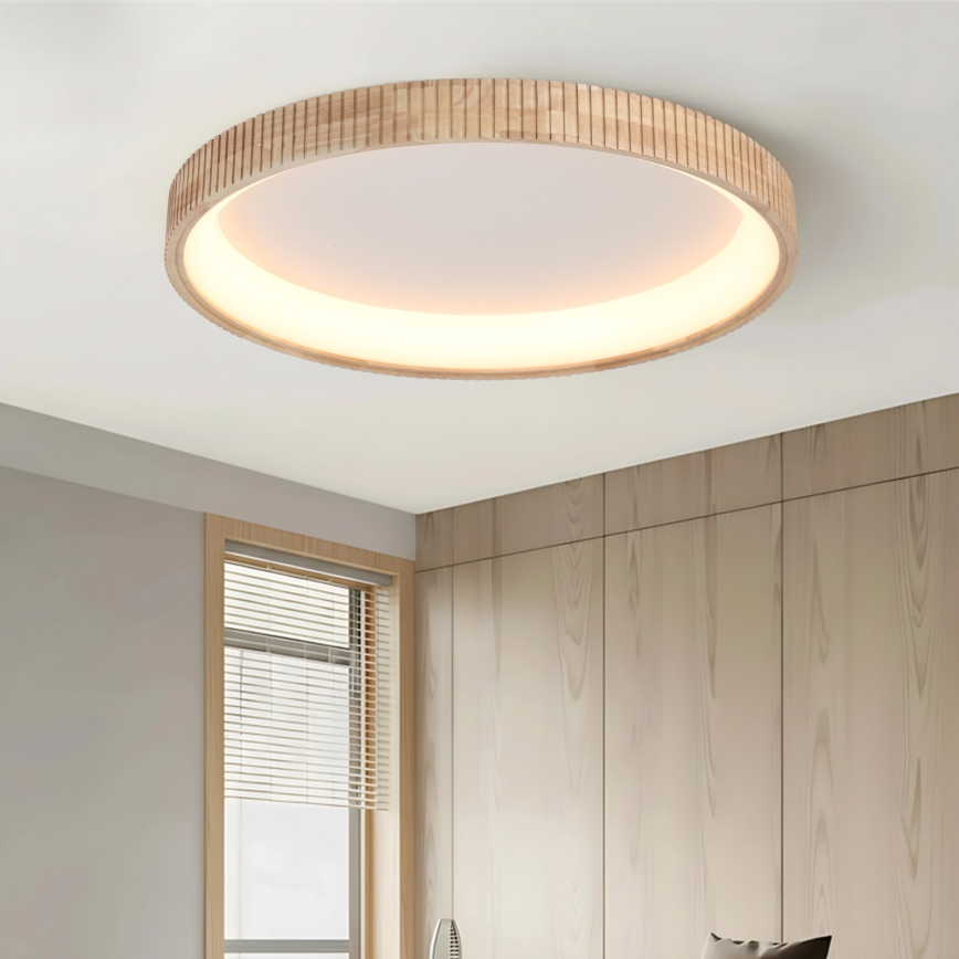 Brilagi - LED плафон FALCON WOOD MODERN LED/60W/230V 3000/4000/6000K Ø 80 см, дървен