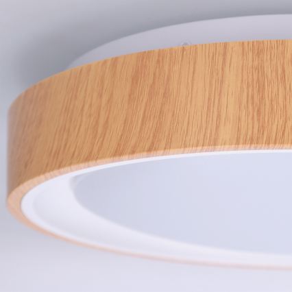 Brilagi - LED таванно осветително тяло FLOCO LED/24W/230V Ø 30 cm дървесен декор/бял