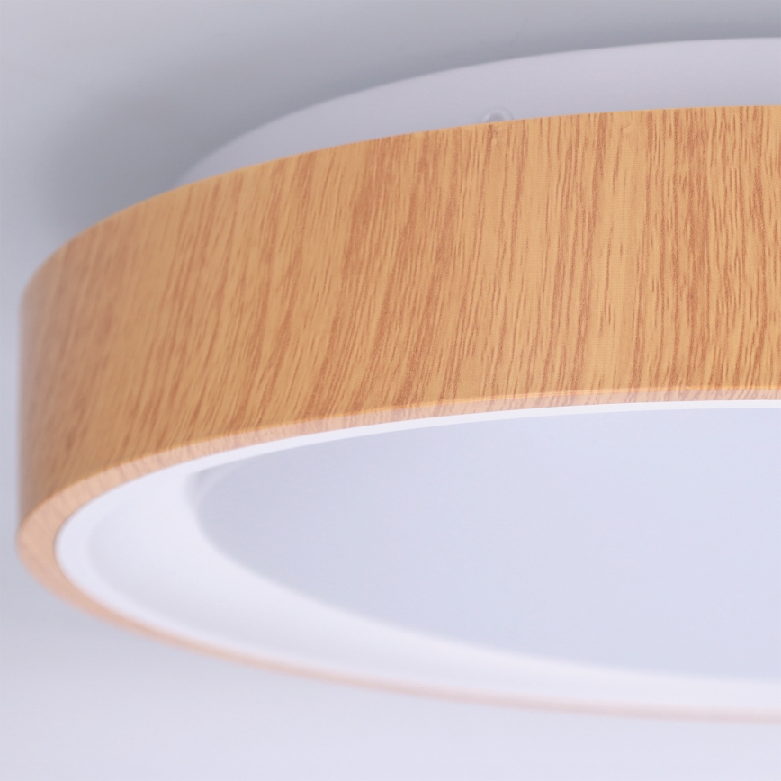 Brilagi - LED таванно осветително тяло FLOCO LED/24W/230V Ø 30 cm дървесен декор/бял