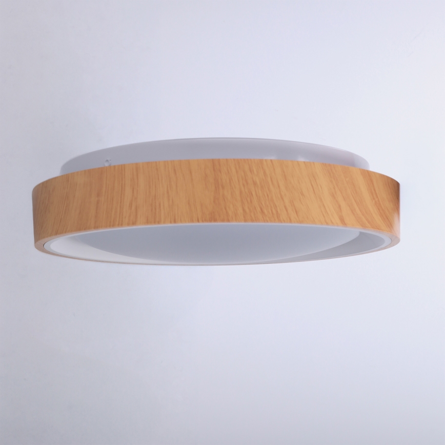 Brilagi - LED таванно осветително тяло FLOCO LED/24W/230V Ø 30 cm дървесен декор/бял