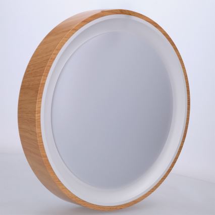Brilagi - LED таванно осветително тяло FLOCO LED/24W/230V Ø 30 cm дървесен декор/бял