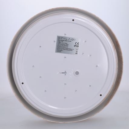 Brilagi - LED таванно осветително тяло FLOCO LED/24W/230V Ø 30 cm дървесен декор/бял