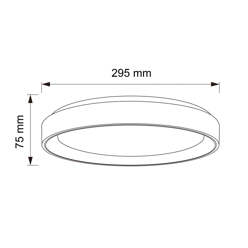 Brilagi - LED таванно осветително тяло FLOCO LED/24W/230V Ø 30 cm дървесен декор/бял